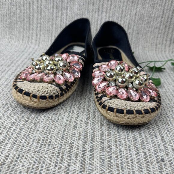 RIVER ISLAND EMBELLISHED ESPADRILLES FLAT SHOES 3/36 - Picture 4 of 11